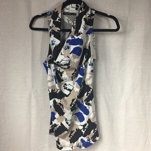 Satva workout tank Small blue black white